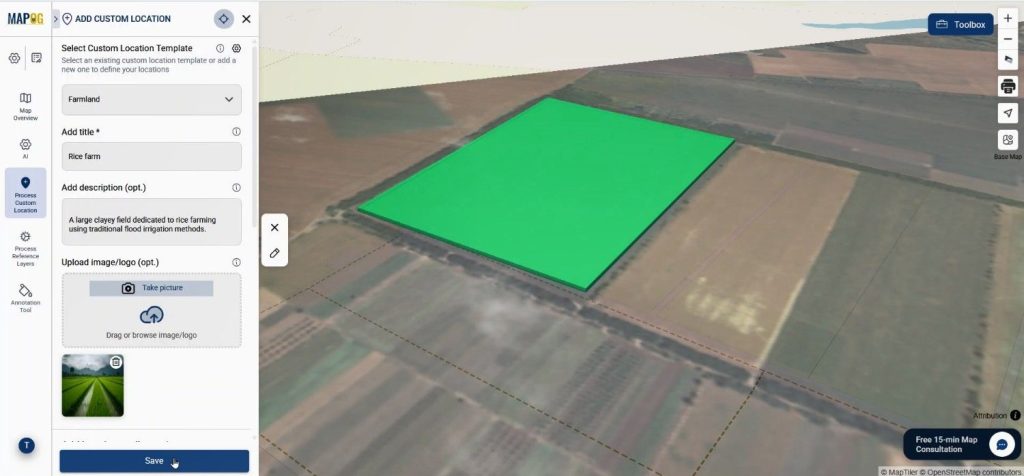 add details to Map Farm Land