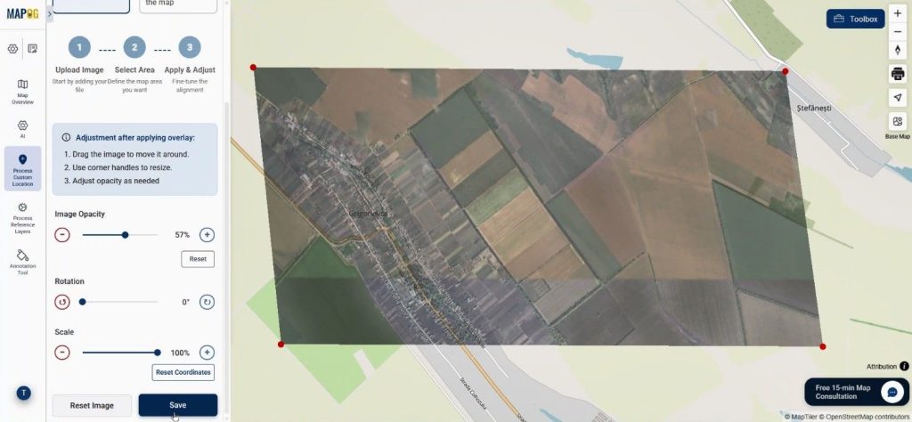 overlay satellite imegary