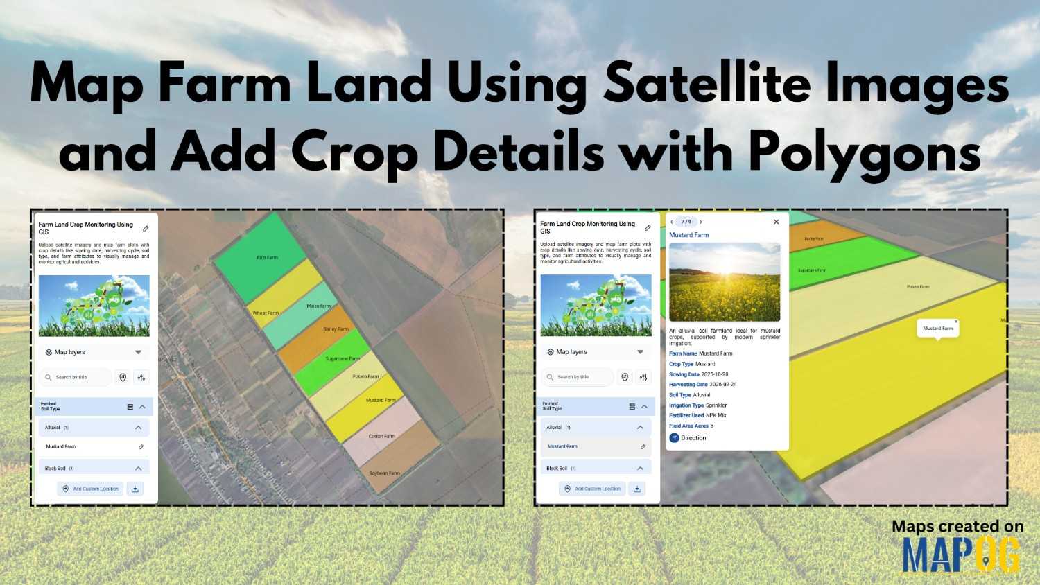 Map Farm Land Using Satellite Images