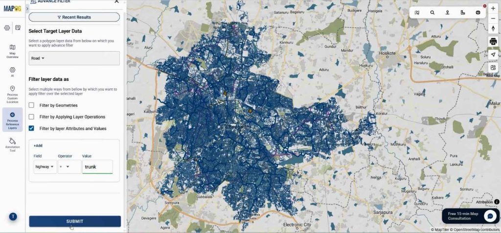 filter by attributes & layers for Real Estate Site Planning