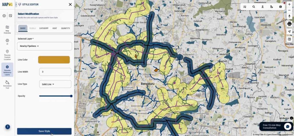 added style on layers