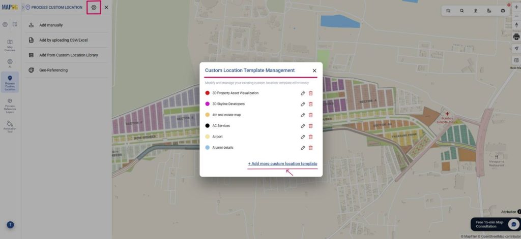 Add more custom location template