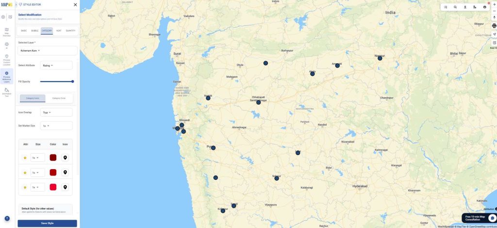 Style your points on the map