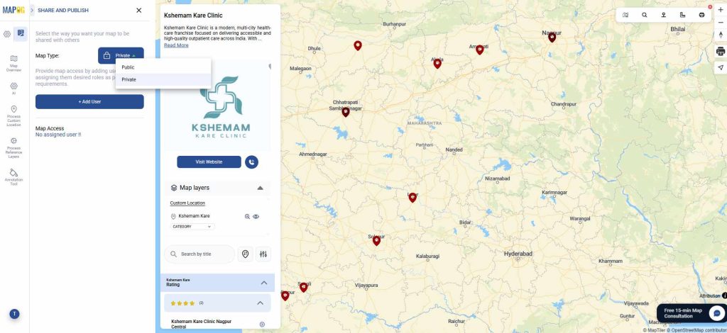 Keep map private or public