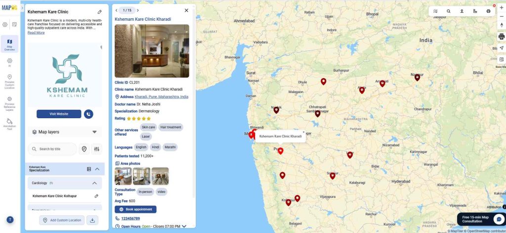 Clinic Franchise Map