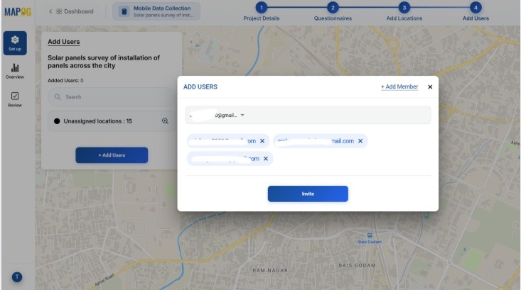 inviting through email for to conduct solar site surveys