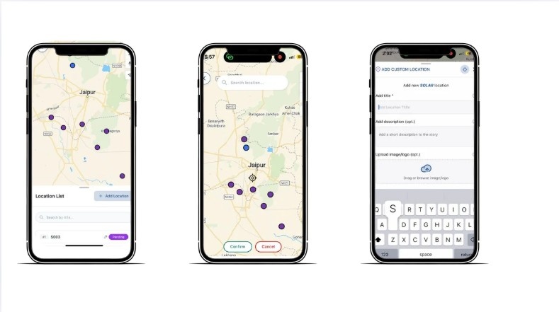 adding new locaytion site through mobile collection app