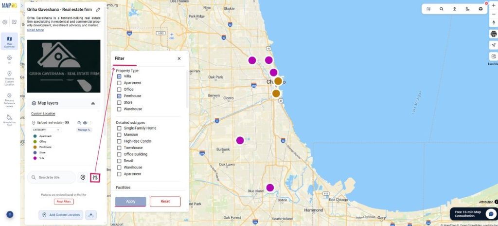 Filter location data