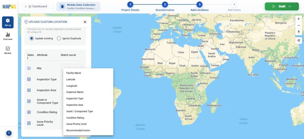 match the attributes to excel