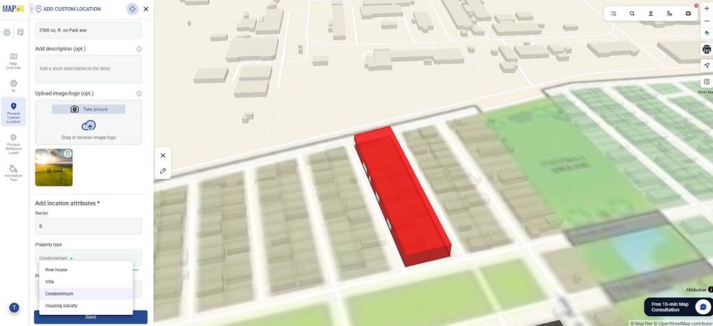 add all location attributes on map