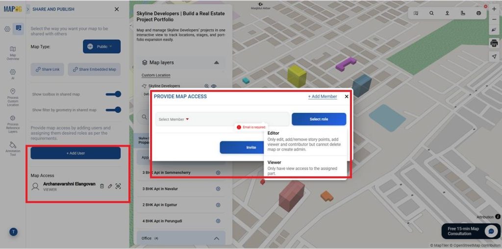 Adding users to map to Build Your Property Portfolio Map