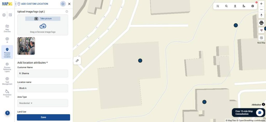 Edit custom location details