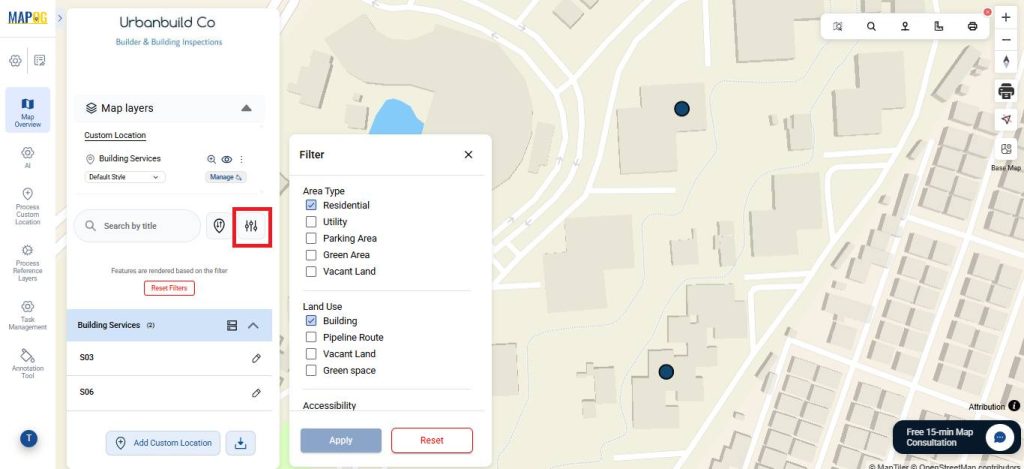 Filters for categorising