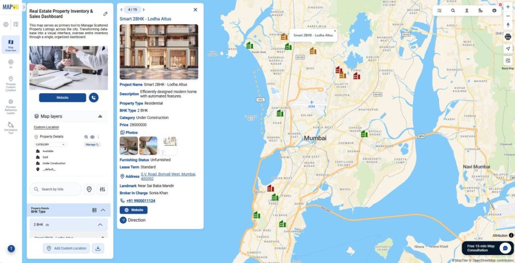 Manage Scattered Property Listings Using Category-Based Maps