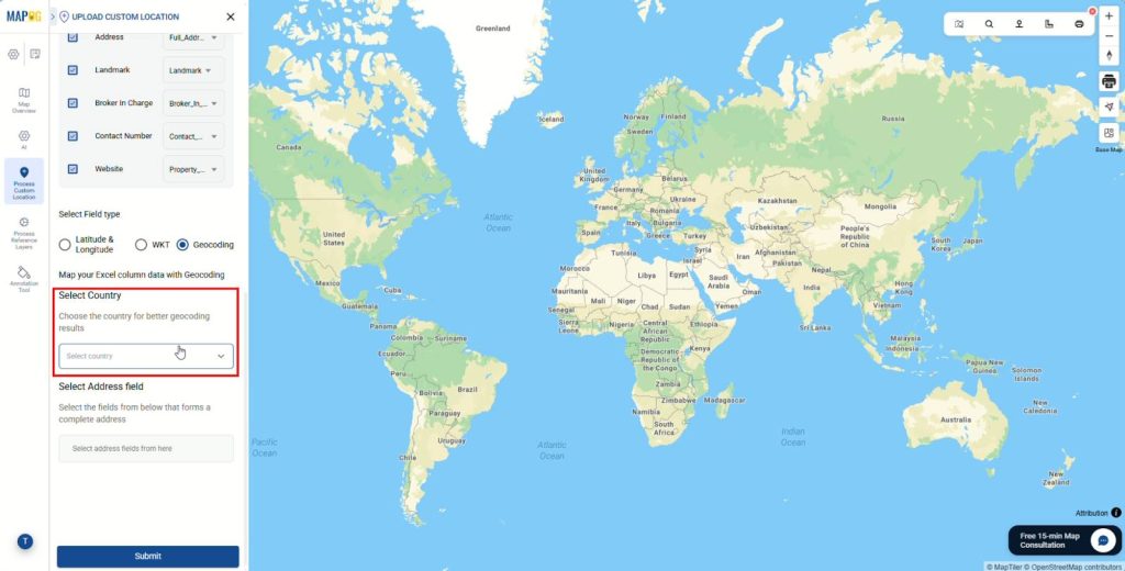 Manage Scattered Property Listings with country-based geocoding
