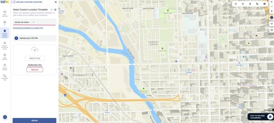 browse & upload file