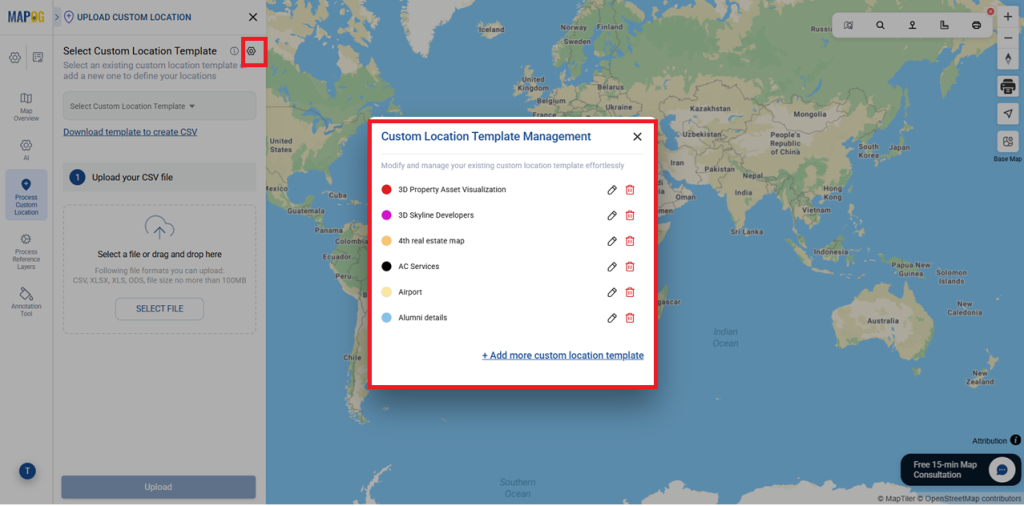 custom location template