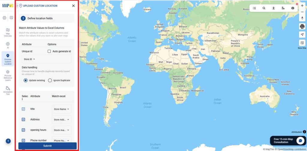 Defining custom locations 