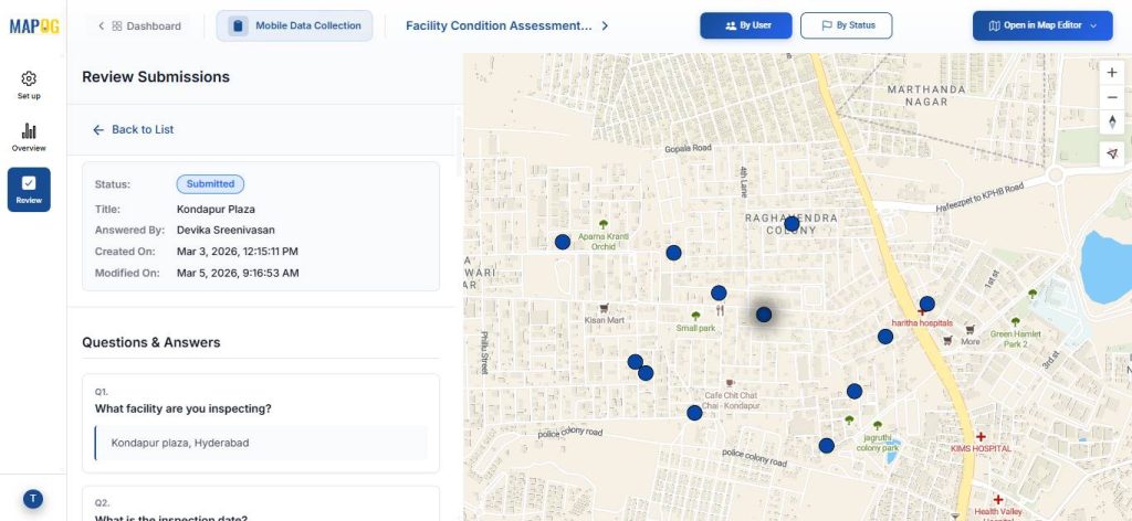 Review the submitted forms