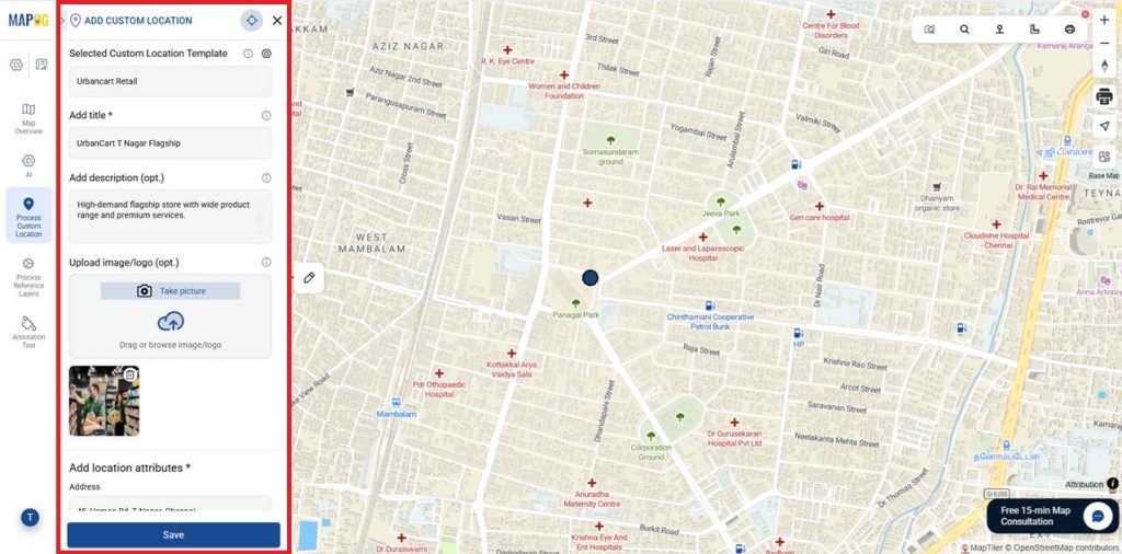 Edit Custom Location Details