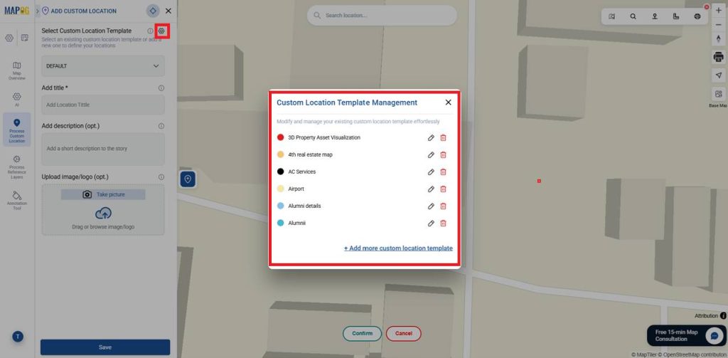 Create Custom Location Template for Real Estate Project Portfolio
