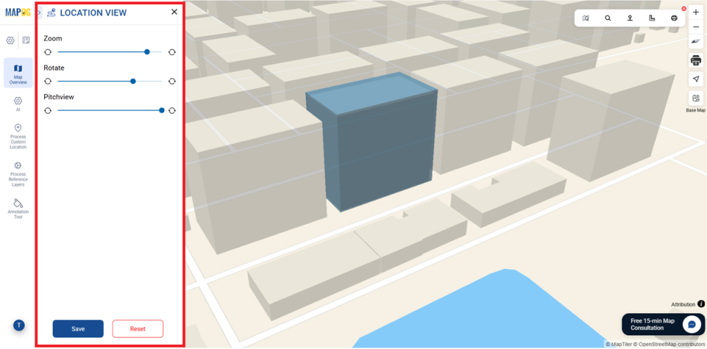 Adjusting views to Build Your Property Portfolio Map