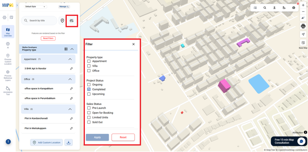 Filters to Build Your Property Portfolio Map