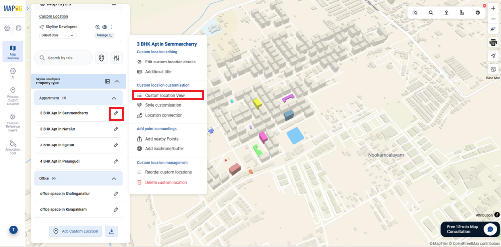 selectingLocation View to Build Your Property Portfolio Map