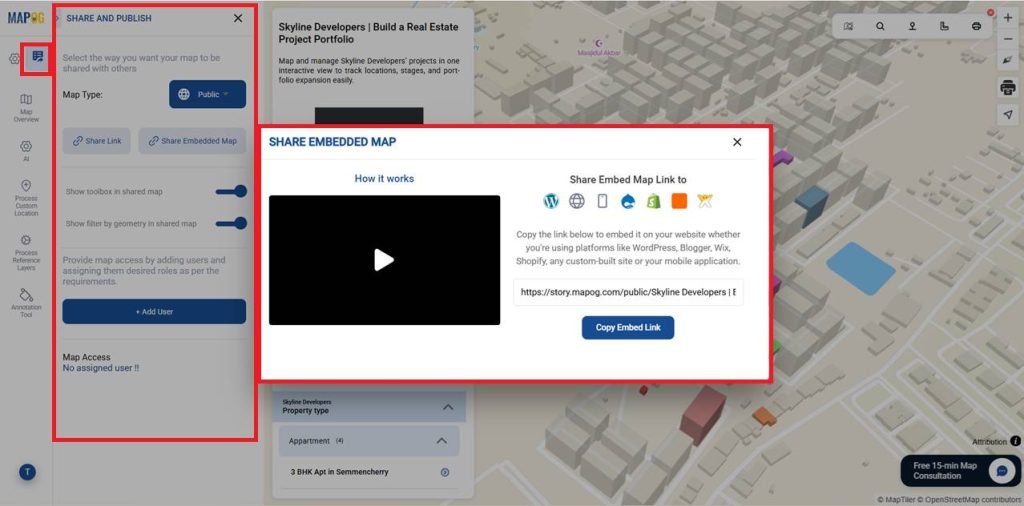 Publish and Share Your Map to Build Your Property Portfolio Map