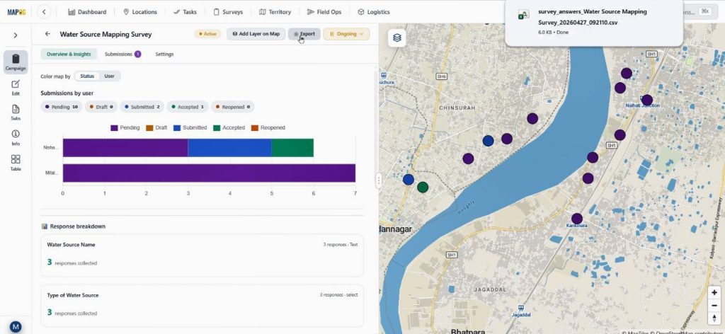 export data for surther analysis