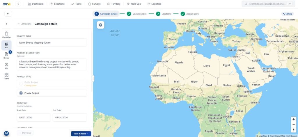 add project details