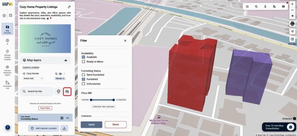 Filter specific locations