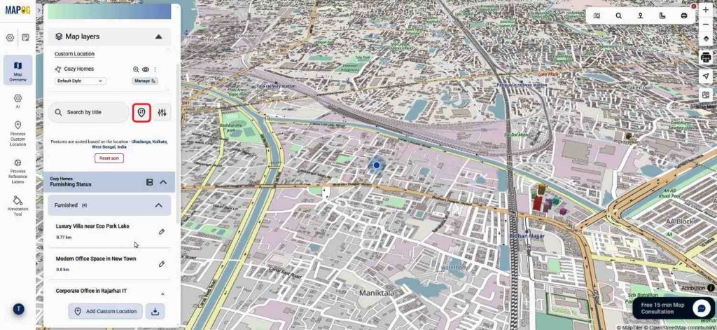 Sort by distance & live location