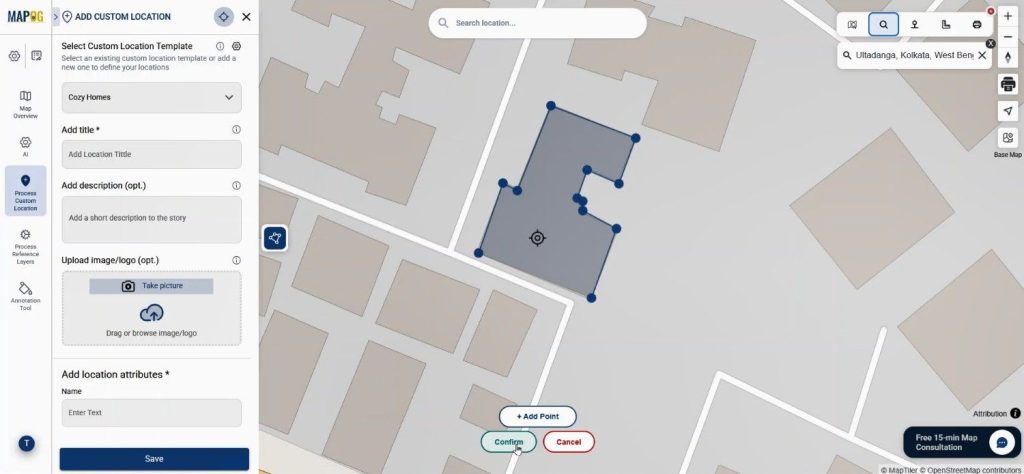 Draw polygon for properties