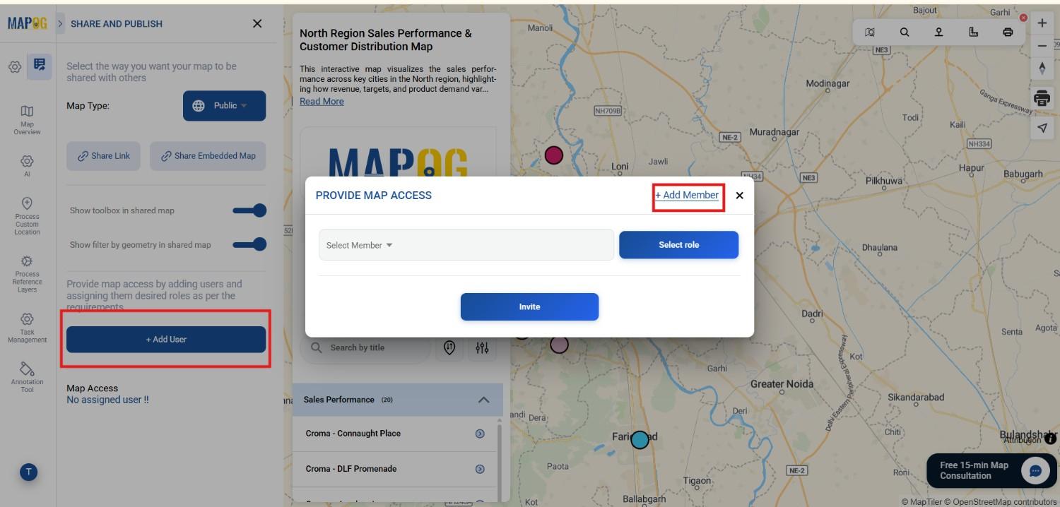 you can also add user by clicking add member