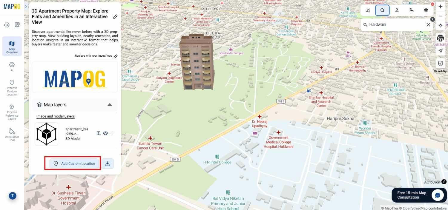 now go to add custom location template to add attributes to your Property