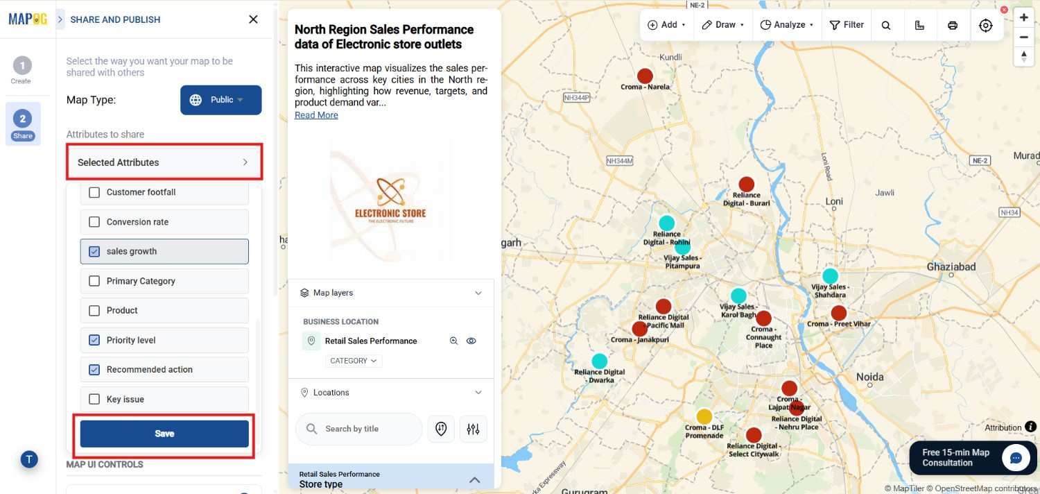 Screenshot2026-04-2223191 select attributes to filter out points and save it to Share your Map