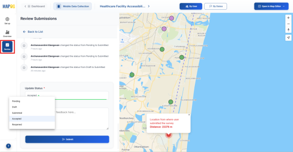 review field updates for Field Surveys and Store Data