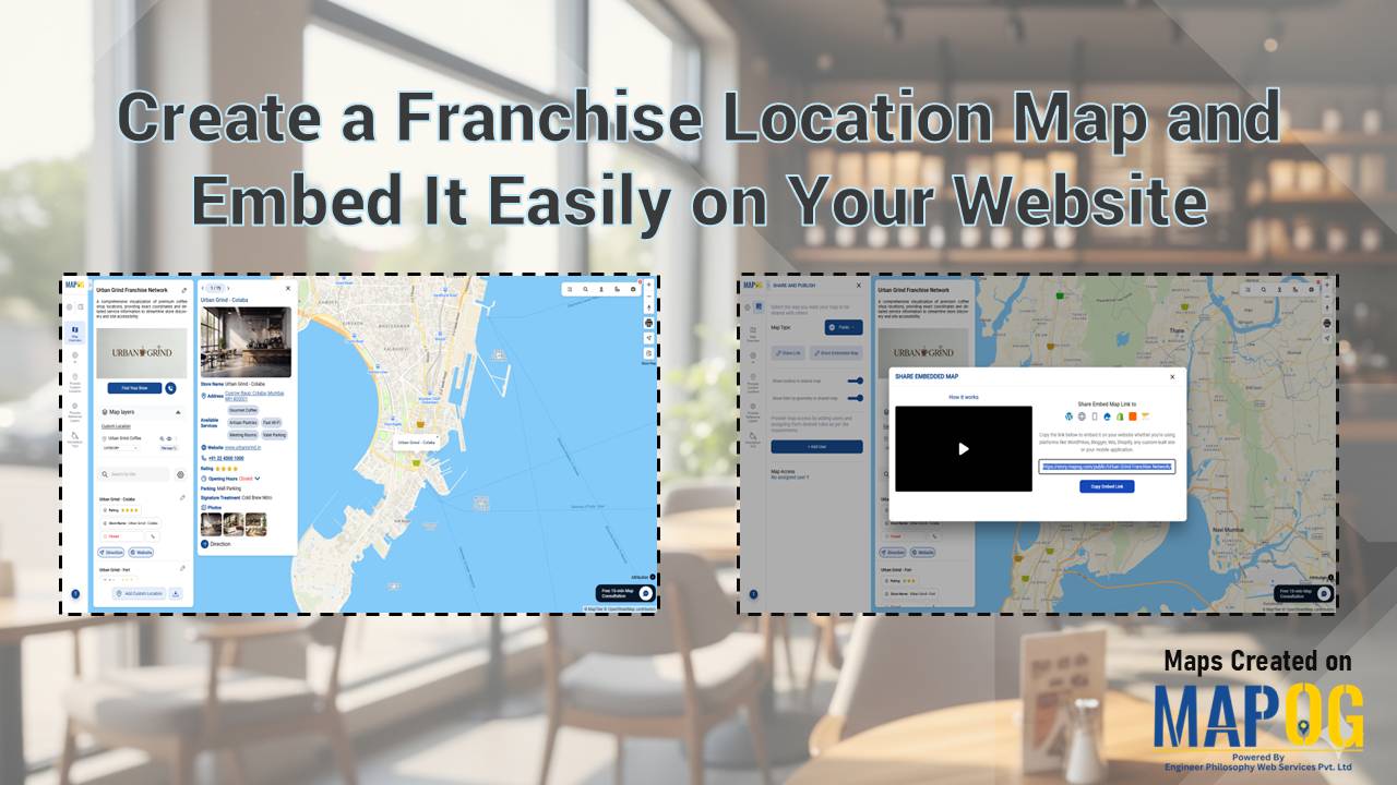 Create a Franchise Location Map and Embed It Easily on Your Website using MAPOG interface