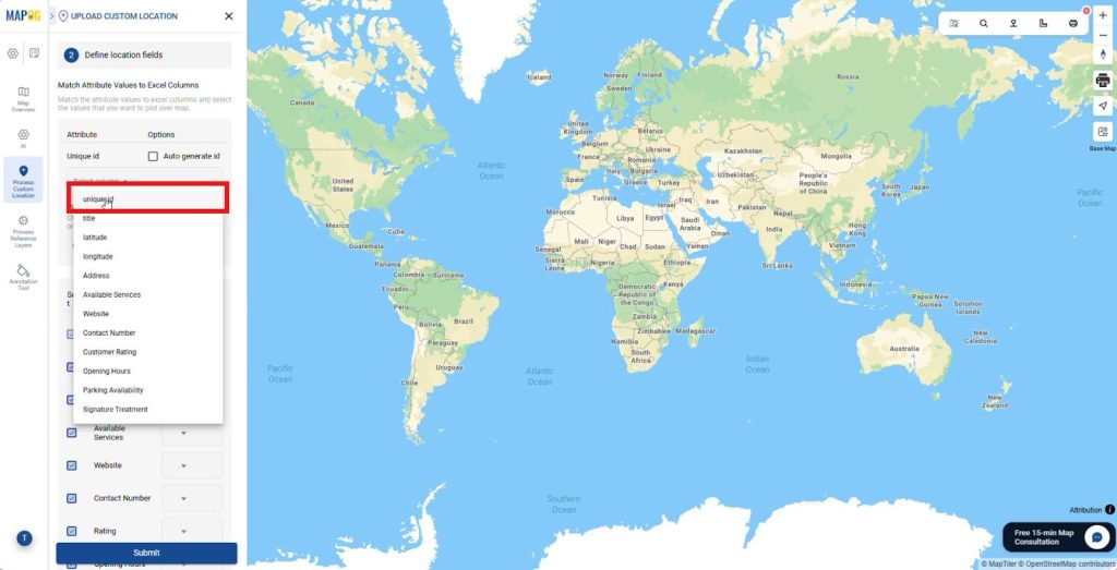 Set unique ID field to prevent duplicate franchise locations during import