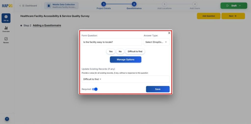 create your questionnaire