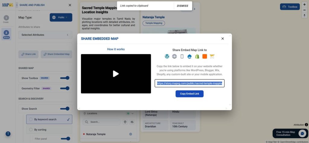 Share Embed Link 