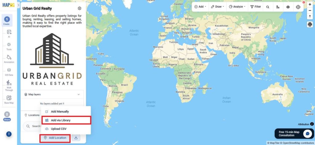Add locations to your display property listings map