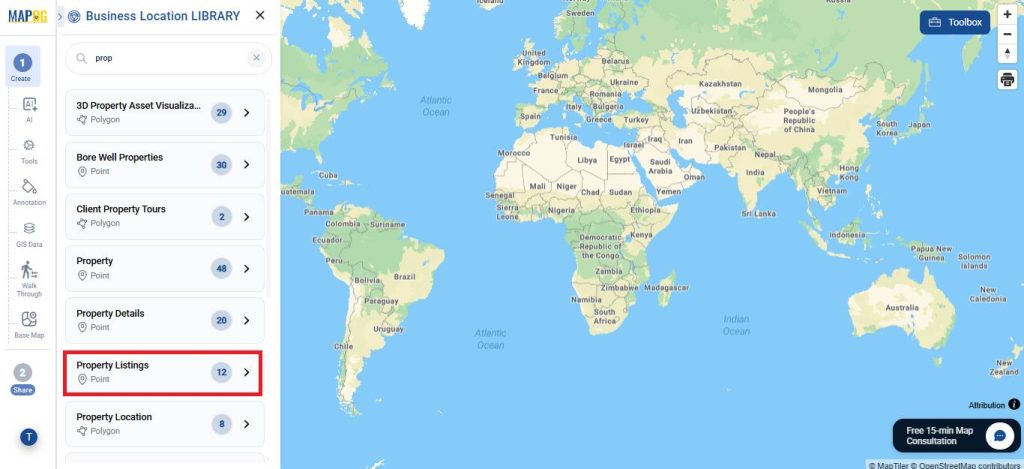Search for created template in the library