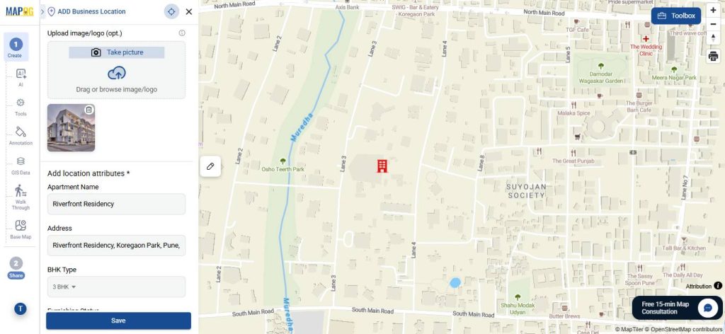 Edit business location details