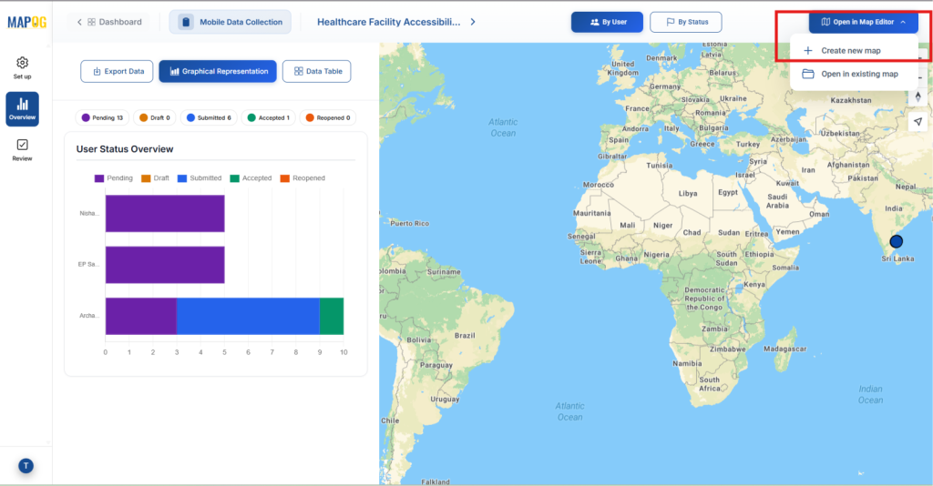 Open in Map Editor for Field Surveys and Store Data