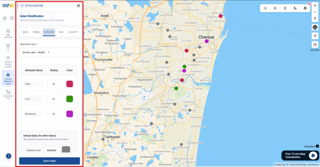 Add Style Layer for Field Surveys and Store Data