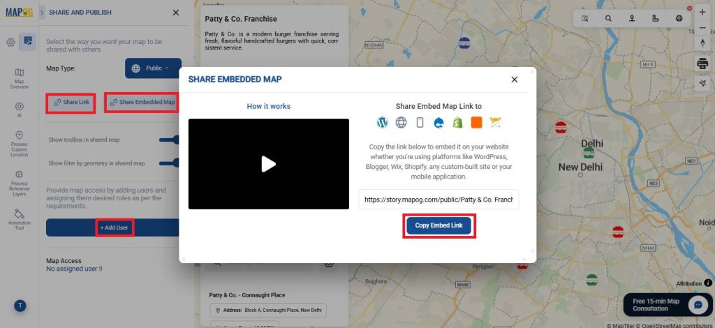 Embed your build a store locator map