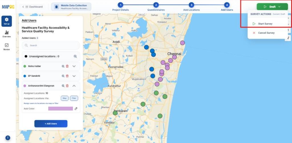 Starting survey for Field Surveys and Store Data