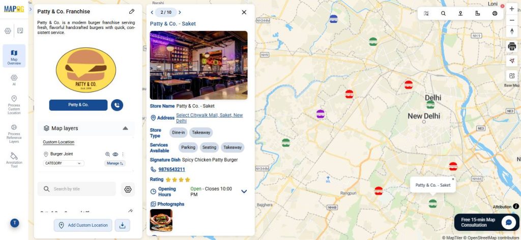 Final Output of build a store locator map